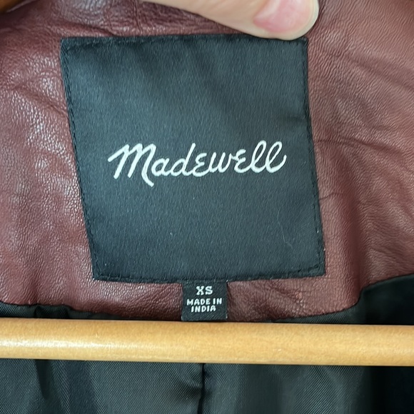 MADEWELL Washed Leather Motorcycle Jacket Burnt Sienna - Picture 4 of 5